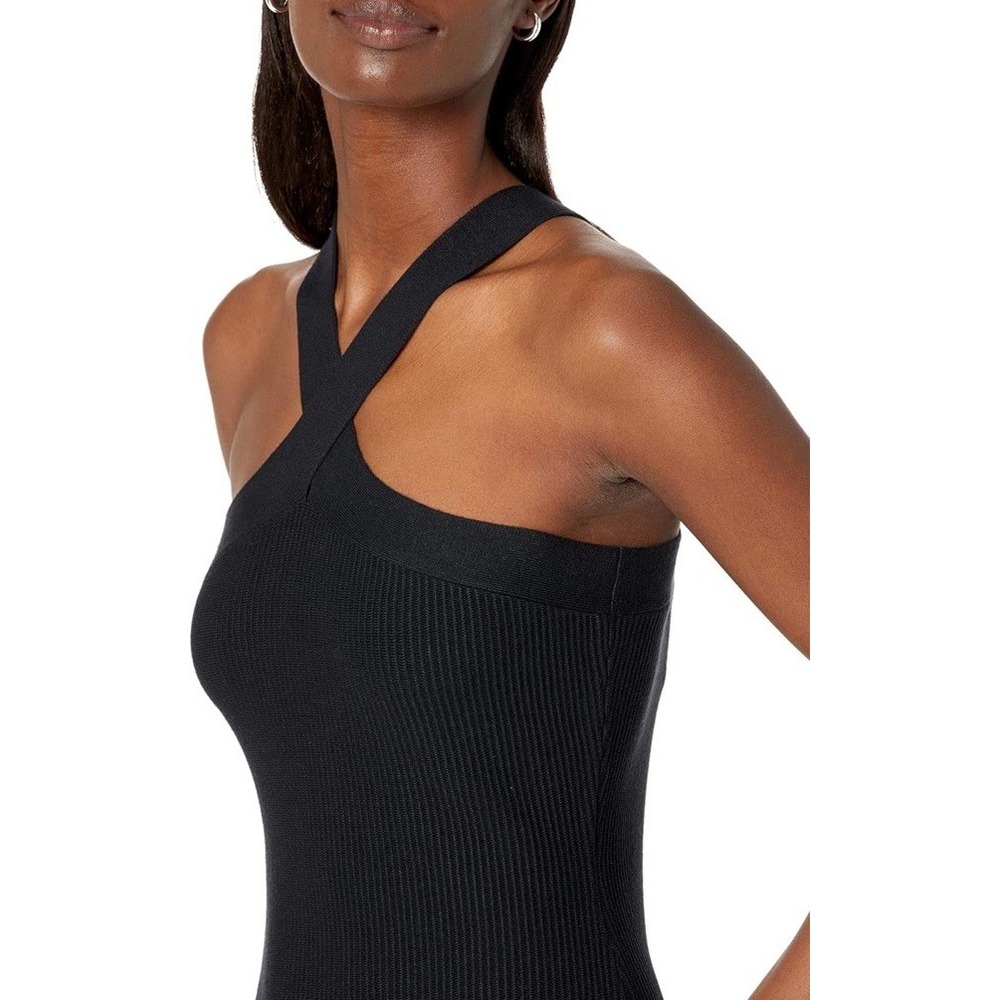 The Drop Women's Brunia Halter Mini‎ Sweater DressColor Black Size XL NWT - Picture 3 of 7